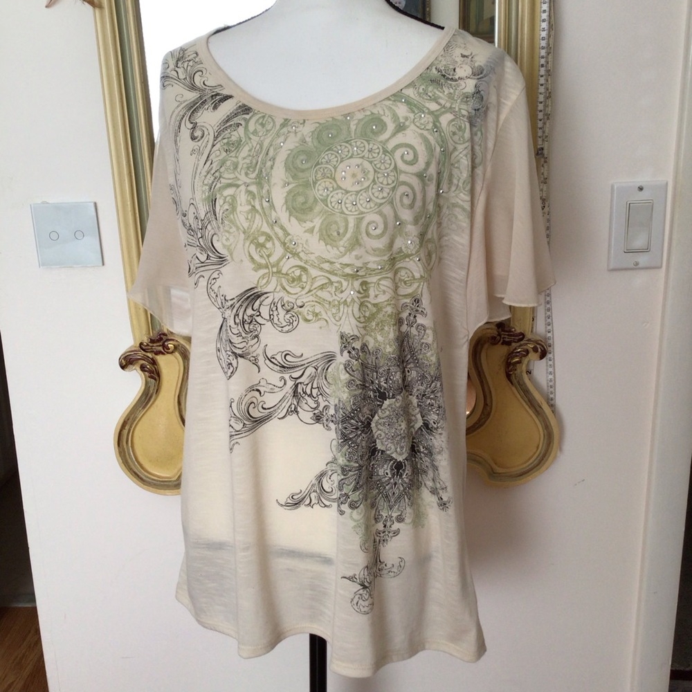 Summer blouse, short sleeves NWOT